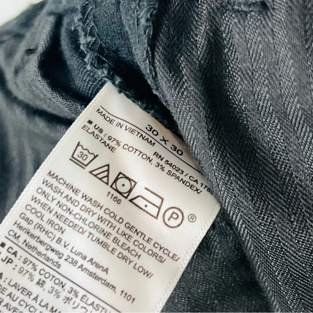 Banana Republic Black Cotton Blend Soft Chino Pants 30W 30L